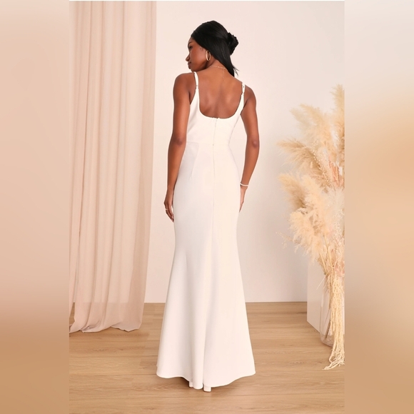 Lulus Infinite Glory White Maxi Dress xl new without tags nwot spaghetti straps - Picture 5 of 15